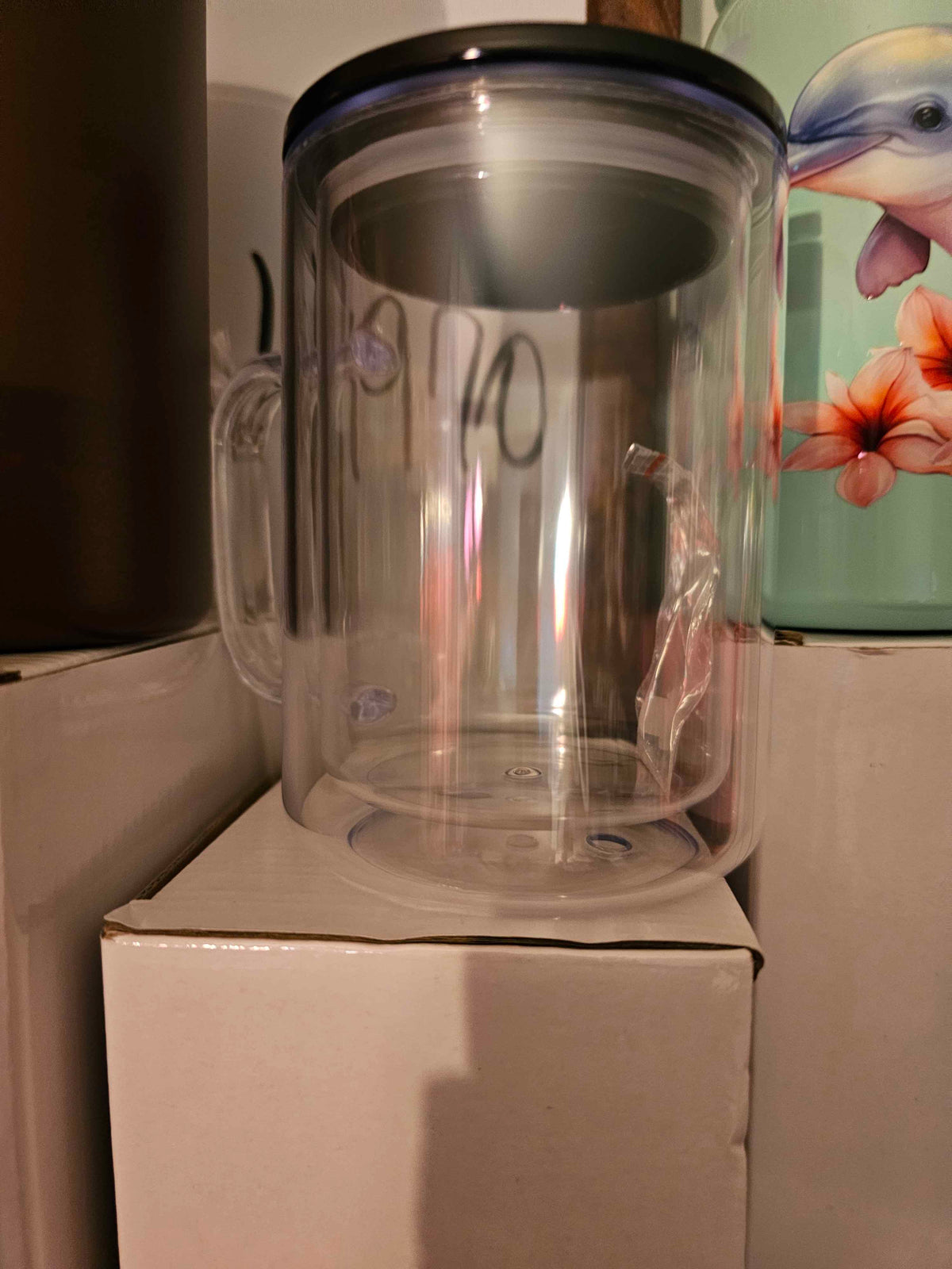 17oz Acrylic Snow Globe Mug